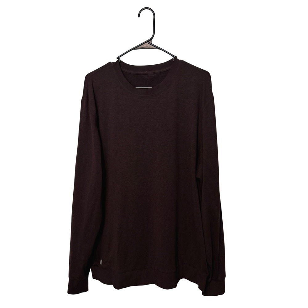 Vuori Ponto Performance Crew Sweatshirt Mens XL Maroon Crewneck Pullover Stretch